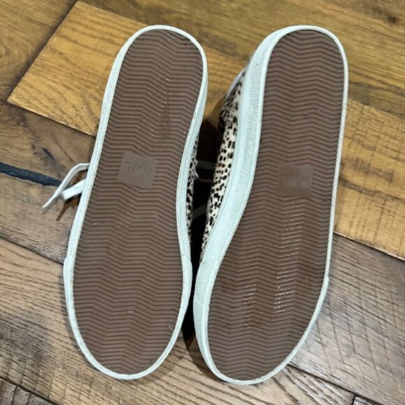 Madewell MWL Sidewalk High-Top Sneakers Leopard Calf Hair Size 8.5M - Picture 7 of 8